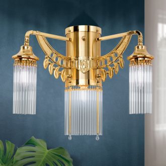 Adele Fali lámpa 3x E14 Arany Klasszikus kristály