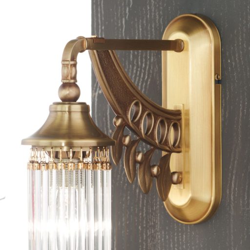 Adele Fali lámpa 1x E14 Bronz Klasszikus kristály