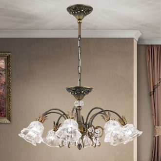 Boheme Csillár 8x G9 Patina Klasszikus kristály 72 cm