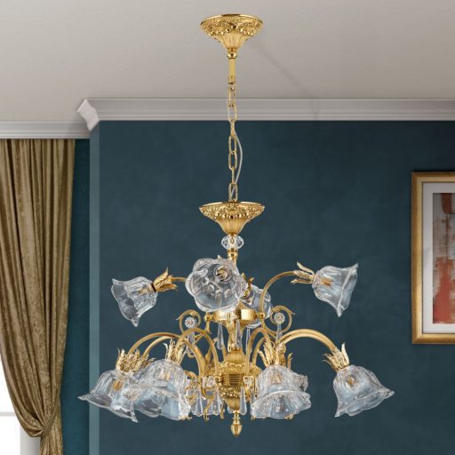 Boheme Csillár 12x G9 Arany Klasszikus kristály 76 cm
