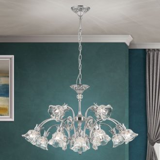   Boheme Csillár 16x G9 Antik ezüst Klasszikus kristály 60 cm