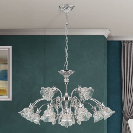 Boheme Csillár 16x G9 Antik ezüst Klasszikus kristály 60 cm