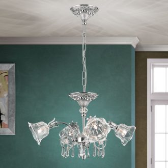 Boheme Csillár 4x G9 Ezüst Klasszikus kristály 60 cm