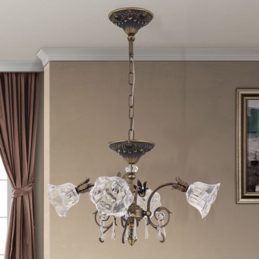Boheme Csillár 4x G9 Patina Klasszikus kristály 60 cm