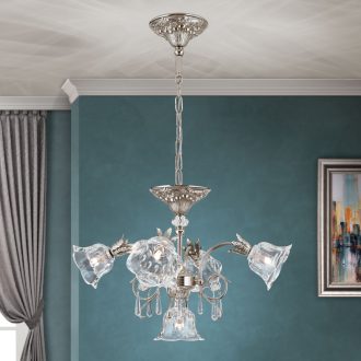   Boheme Csillár 5x G9 Antik ezüst Klasszikus kristály 60 cm
