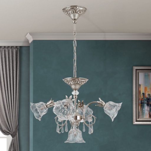 Boheme Csillár 5x G9 Antik ezüst Klasszikus kristály 60 cm