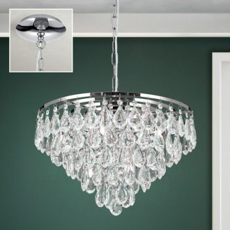 Celeste Csillár 12x G4 Króm Modern kristály 45 cm
