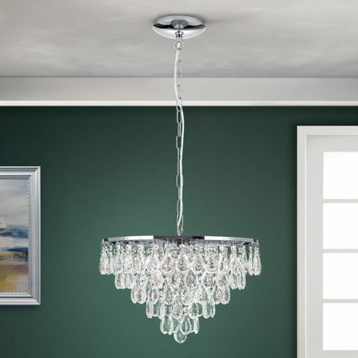 Celeste Csillár 12x G4 Króm Modern kristály 45 cm