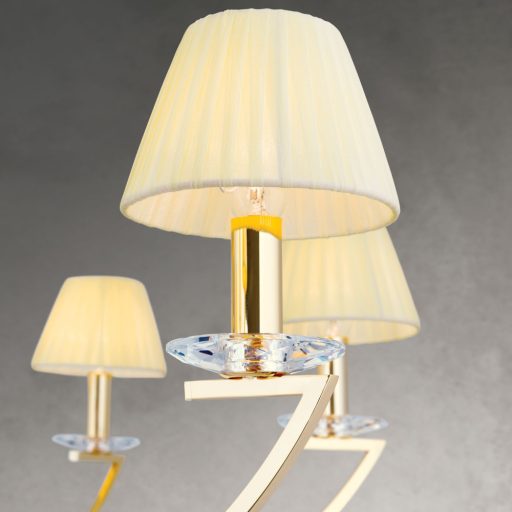 Avala Csillár 12x E14 Arany Klasszikus kristály 113 cm