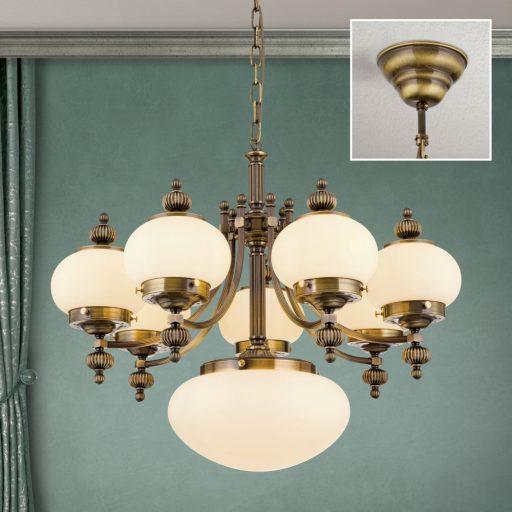 Wiener nostalgie Csillár 8x E27 Patina Klasszikus 74 cm