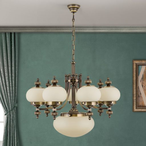 Wiener nostalgie Csillár 8x E27 Patina Klasszikus 74 cm