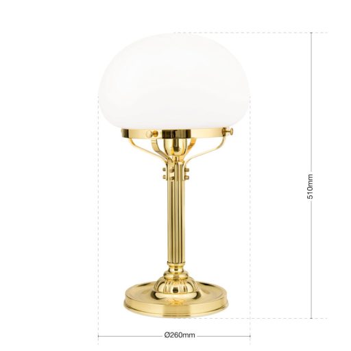 Wiener nostalgie Asztali lámpa 1x E27 Sárgaréz Klasszikus 26 cm