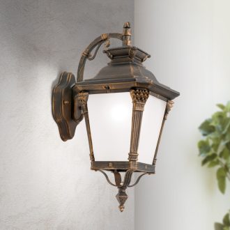   AIKO klasszikus kültéri lámpa 1xE27, rozsdabarna, 47 cm, lefelé álló