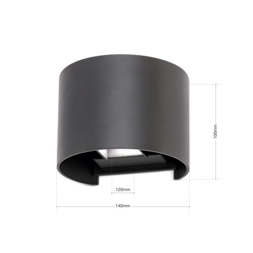 GRETA modern LED kültéri lámpa , antracit, 700lm