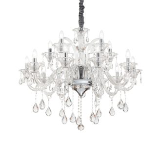 COLOSSAL csillár, klasszikus-kristály, 16xE14, átlátszó színű