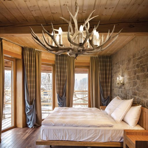 CHALET fali lámpa, rusztikus, 2xE14, bézs színű