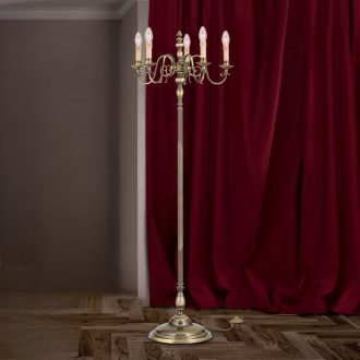 FLÄMISCH klasszikus állólámpa, patina, 142 cm