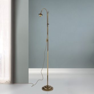 Klasszikus állólámpa ernyő nélkül, patina, 168,5 cm