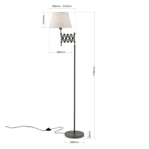 FACTORY vintage állólámpa 1xE27, antik