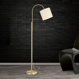 SHADE modern állólámpa, matt sárgaréz, 164 cm
