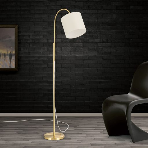 SHADE modern állólámpa, matt sárgaréz, 164 cm