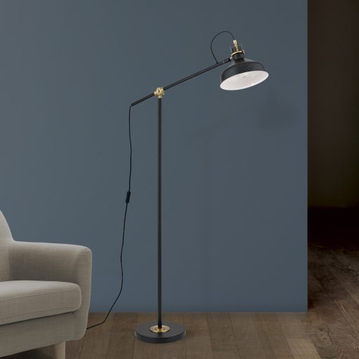 SCHILLER klasszikus állólámpa 1xE27, fekete