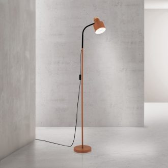 GILI modern állólámpa, korallpiros, 157 cm