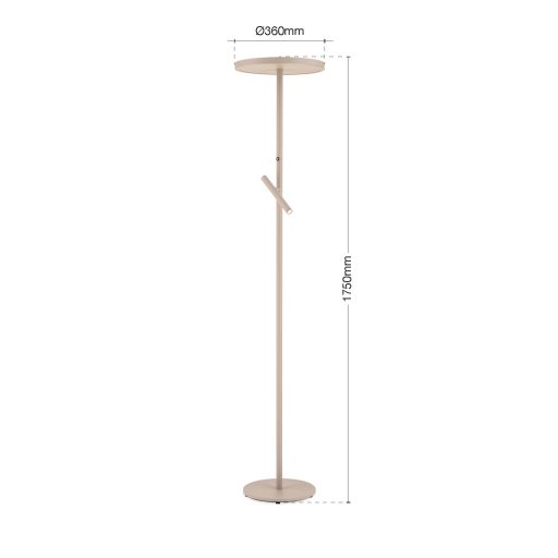 TEIDE modern LED állólámpa, khaki, 175 cm, 2700 K