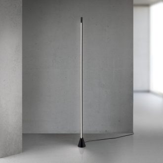 SOJLE modern LED állólámpa, fekete, 157 cm, 3000 K