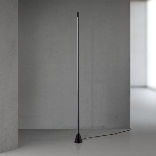 SOJLE modern LED állólámpa, fekete, 157 cm, 3000 K