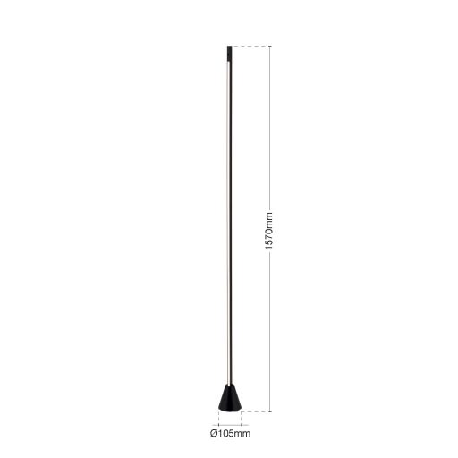SOJLE modern LED állólámpa, fekete, 157 cm, 3000 K