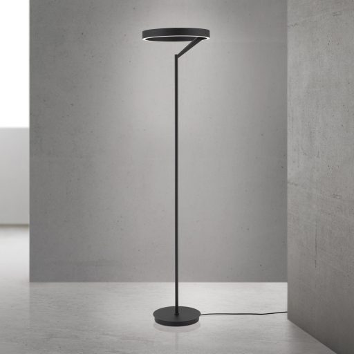 KOLK modern LED állólámpa, fekete, 180 cm, 2700–4000 K
