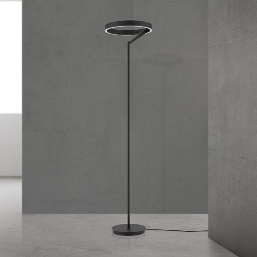 KOLK modern LED állólámpa, fekete, 180 cm, 2700–4000 K