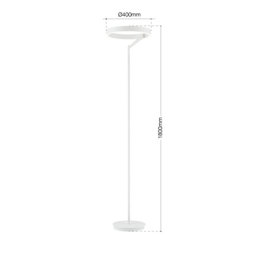 KOLK modern LED állólámpa, fehér, 180 cm, 2700–4000 K