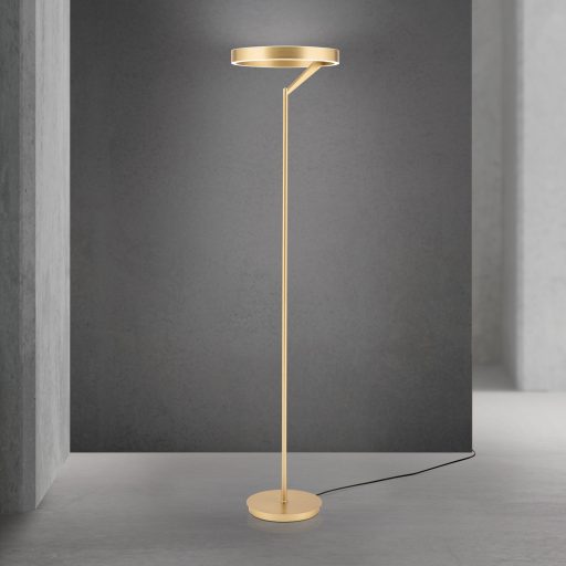 KOLK modern LED állólámpa, matt arany, 180 cm, 2700–4000 K