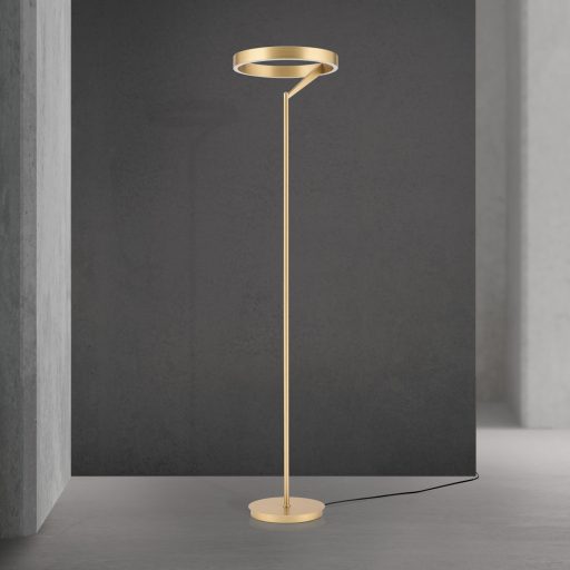 KOLK modern LED állólámpa, matt arany, 180 cm, 2700–4000 K