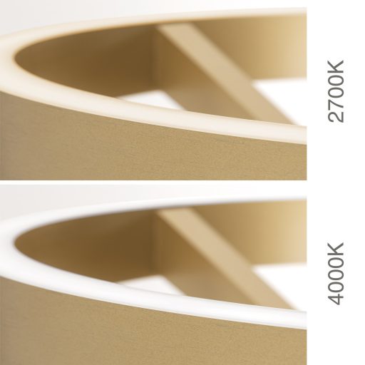 KOLK modern LED állólámpa, matt arany, 180 cm, 2700–4000 K
