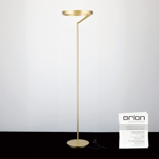 KOLK modern LED állólámpa, matt arany, 180 cm, 2700–4000 K
