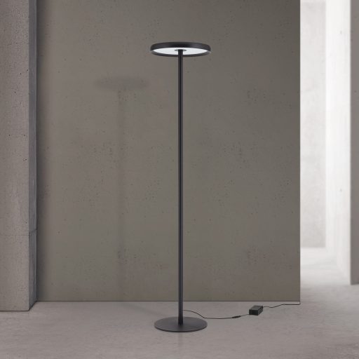 KANT modern LED állólámpa, fekete, 185 cm, 2700–4000 K
