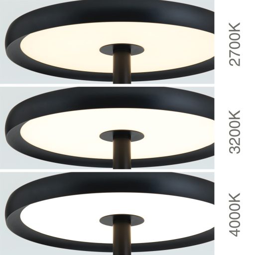 KANT modern LED állólámpa, fekete, 185 cm, 2700–4000 K
