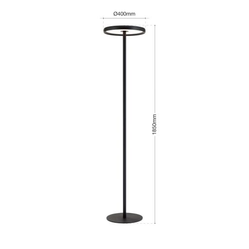 KANT modern LED állólámpa, fekete, 185 cm, 2700–4000 K