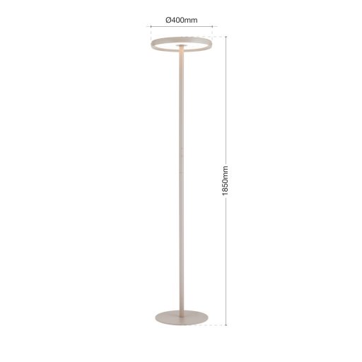 KANT modern LED állólámpa, khaki, 185 cm, 2700–4000 K