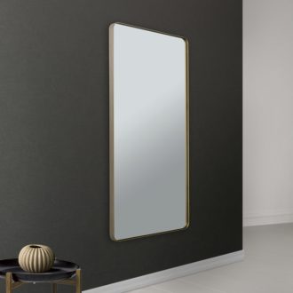 CARLO modern fali tükör, matt arany, 152x76 cm