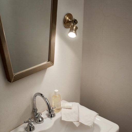 BARBER vintage fali lámpa, fehér