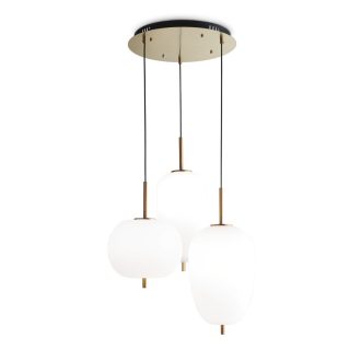 UMILE LED csillár, modern, matt réz, 3160 lm