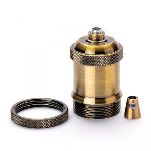 E27 Vintage foglalat satin színben