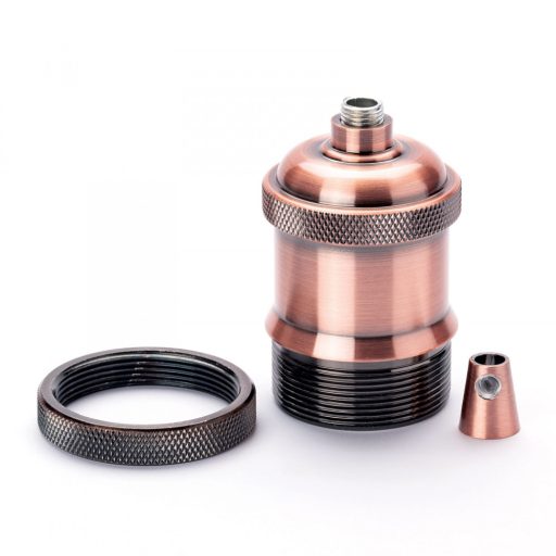 E27 Vintage foglalat bronz színben