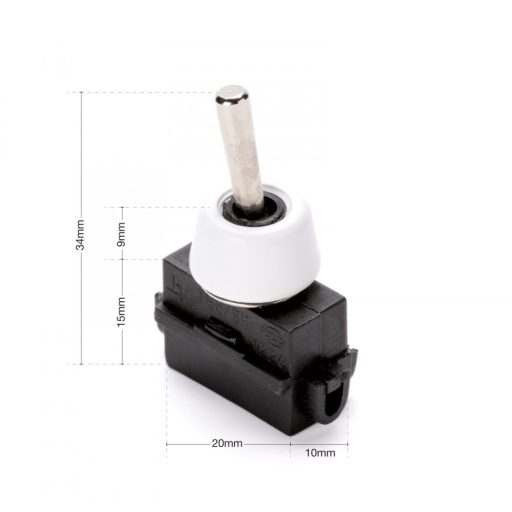 Karos billenő kapcsoló lámpába, fehér