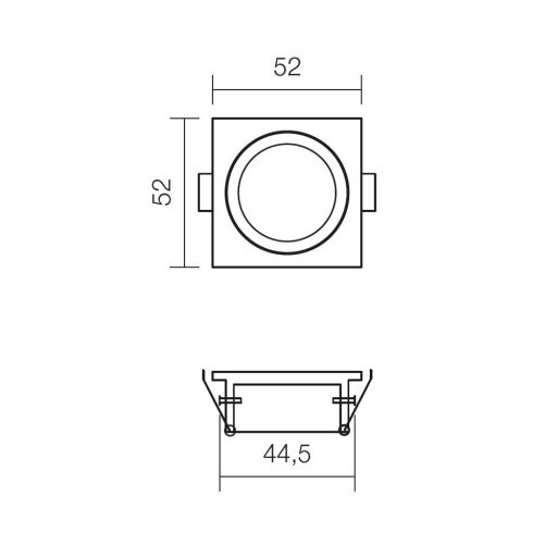MT 120 LED beépíthető spot lámpa, alumínium, 11646