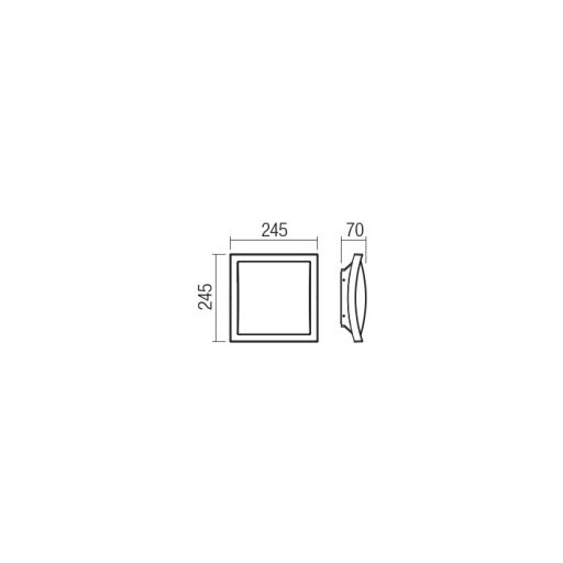 NILTAL  kültéri LED  mennyezeti lámpa sötétbarna IP54 21W/3000K